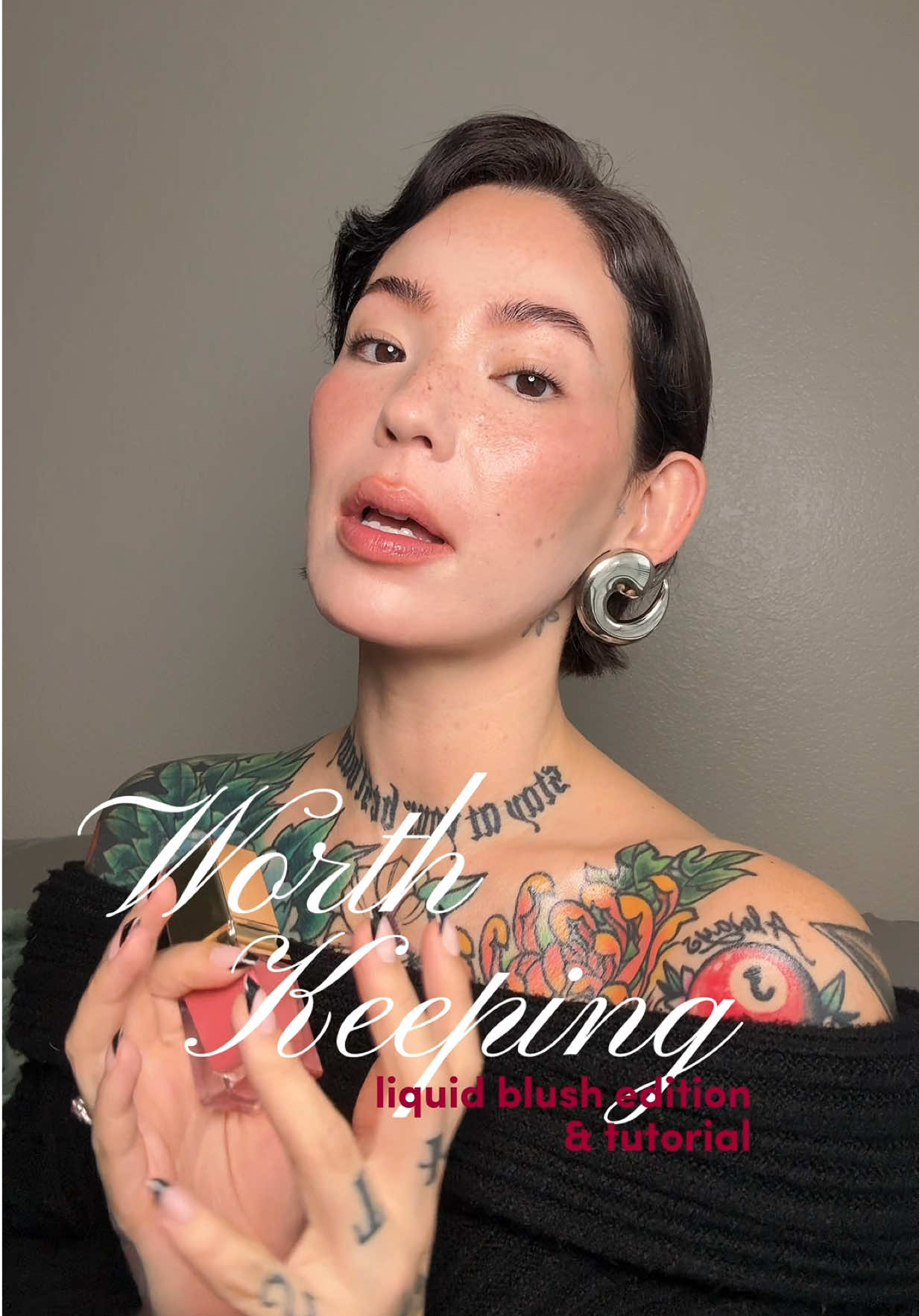 TikTok post by @jjanga.anne for Adriana Nichole Cosmetics. Caption reads: [...] heavenly. I love watching @Adriana Nichole....