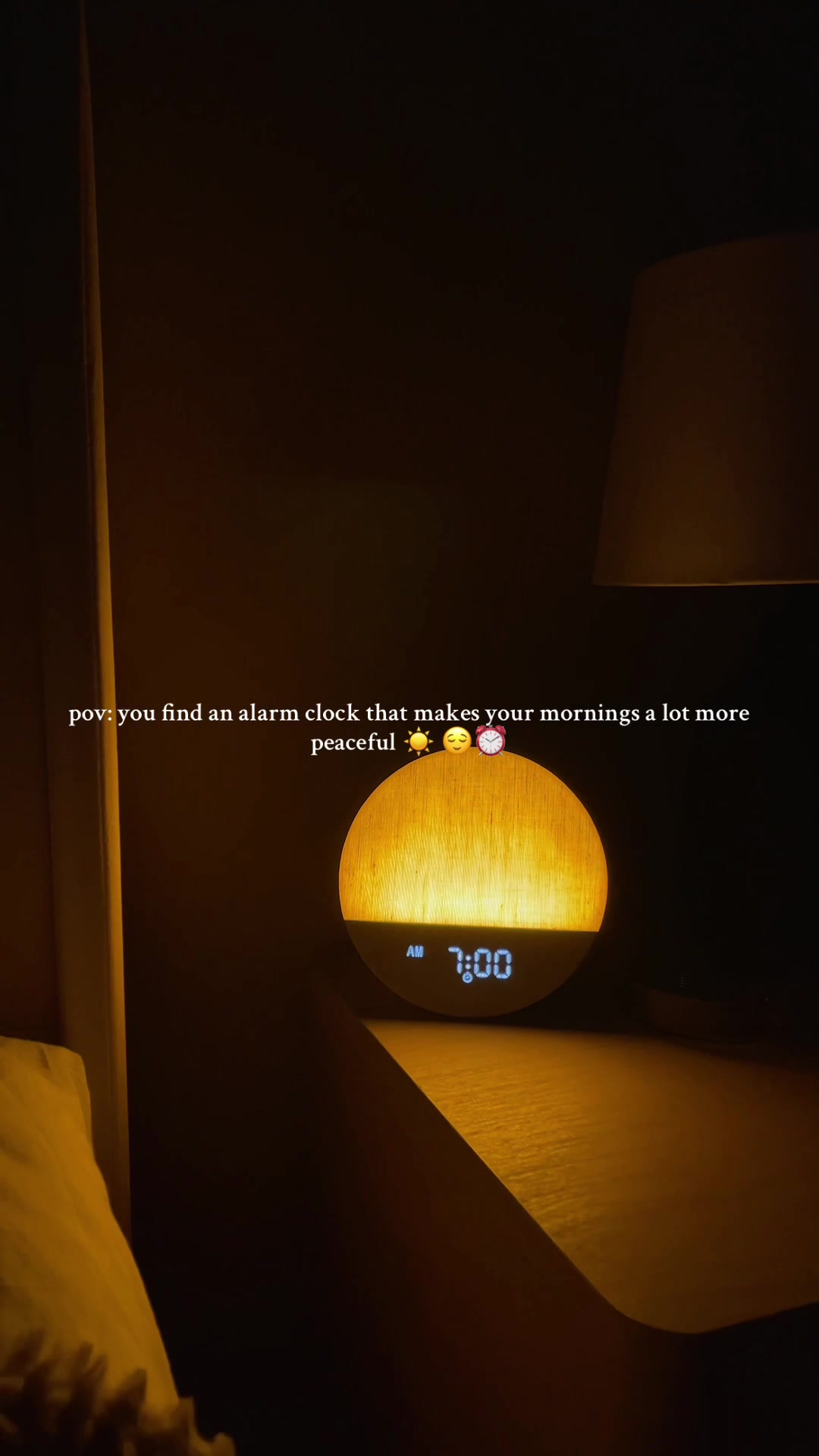 TikTok post by @selenabeg for Dreamegg. Caption reads: no annoying alarm clocks over here 😌😌 @Dreamegg....