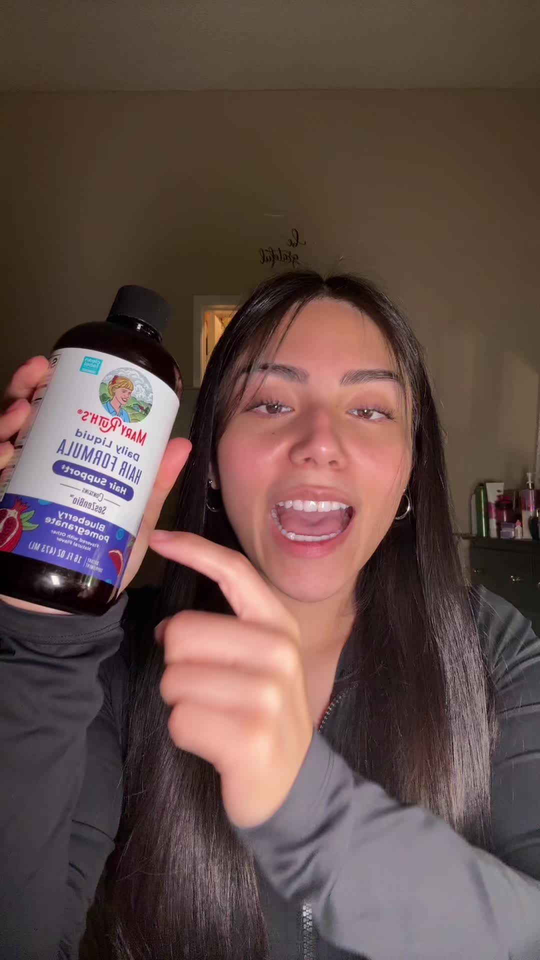 TikTok post by @saraa_conde for MaryRuth Organics. Caption reads: @MaryRuth's #longhair #haircare #thickhair #hair....