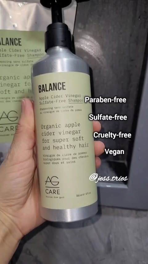 Instagram post by @jess.tries for AG Care. Caption reads: #giftedbyAGCare BALANCE Apple Cider Vinegar....