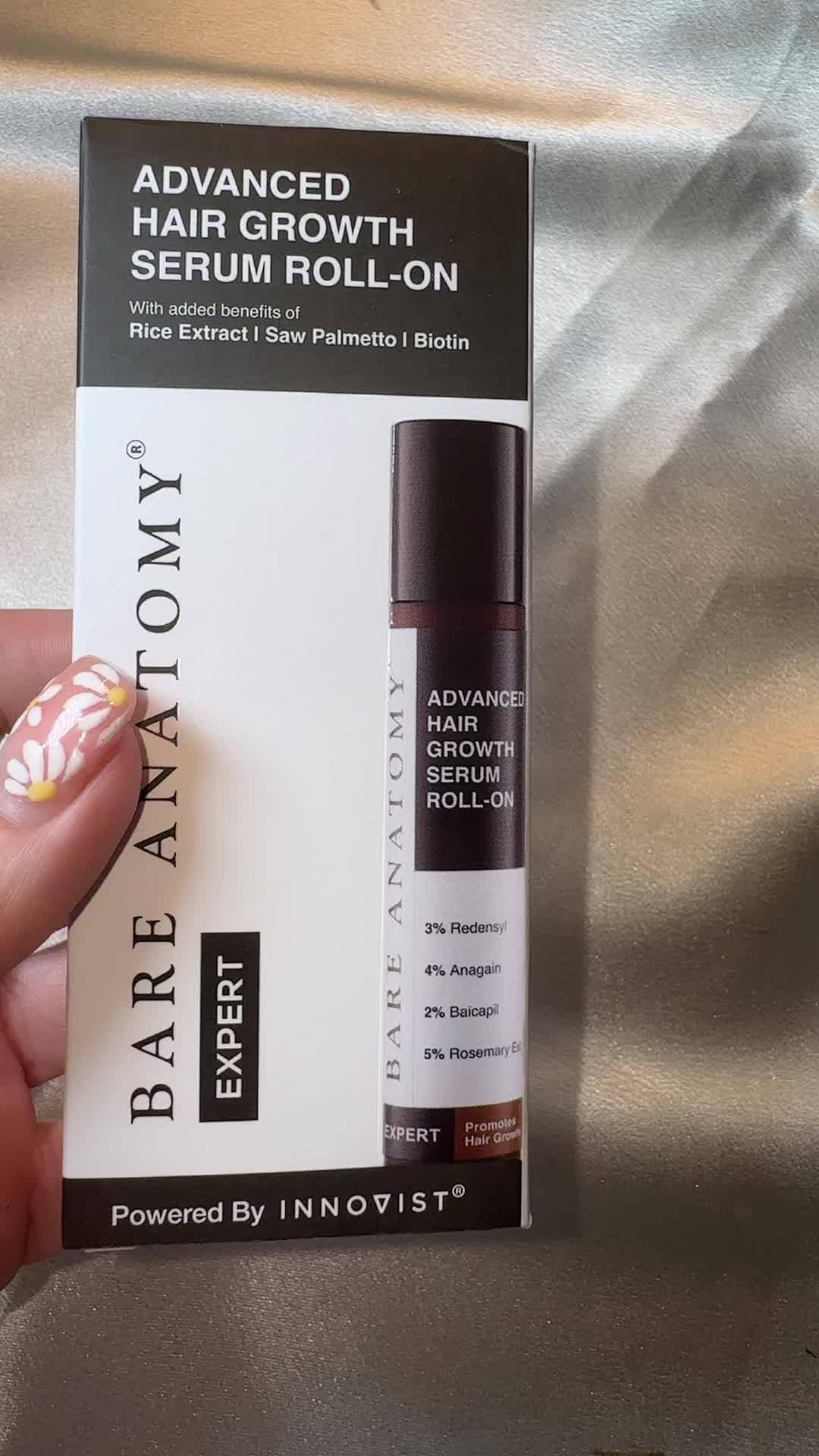 TikTok post by an influencer for Bare Anatomy. Caption reads: Excited to try this from @Bare Anatomy Being Perry....