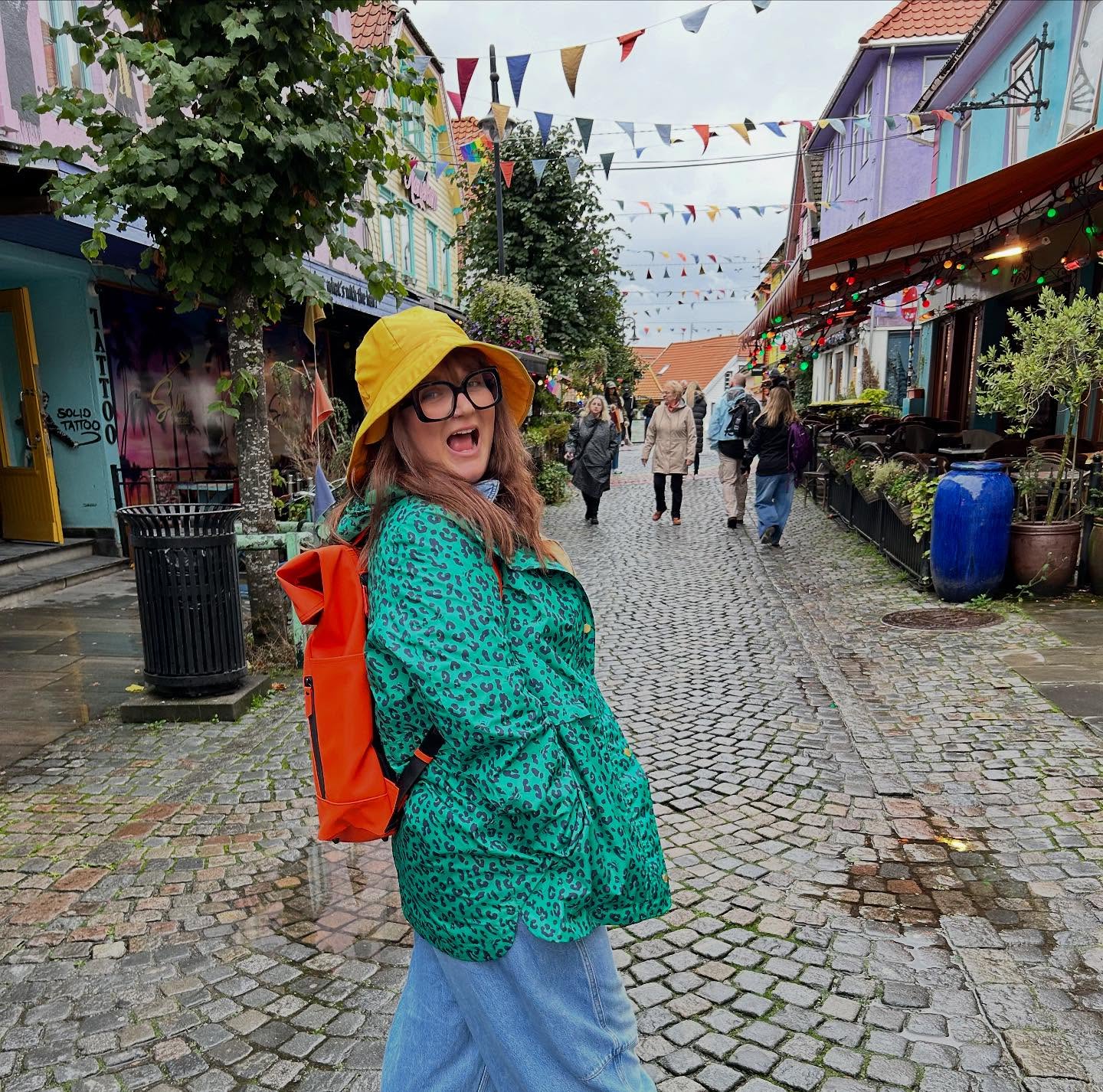 Instagram post by @laurenandthebooks for Gaston Luga. Caption reads: Having a wet and windy but WONDERFUL time in....