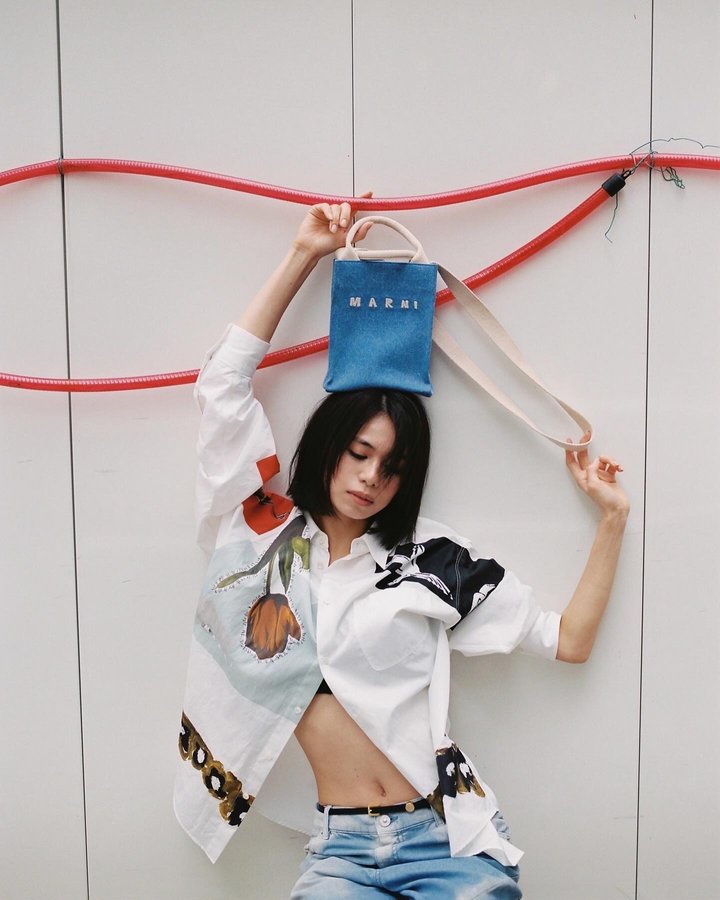 Instagram post by @sato_harumi__official for Marni. Caption reads: MARNI❤️

📸 @xaviertera 

SHIBUYA PARCO
2025.5/23....