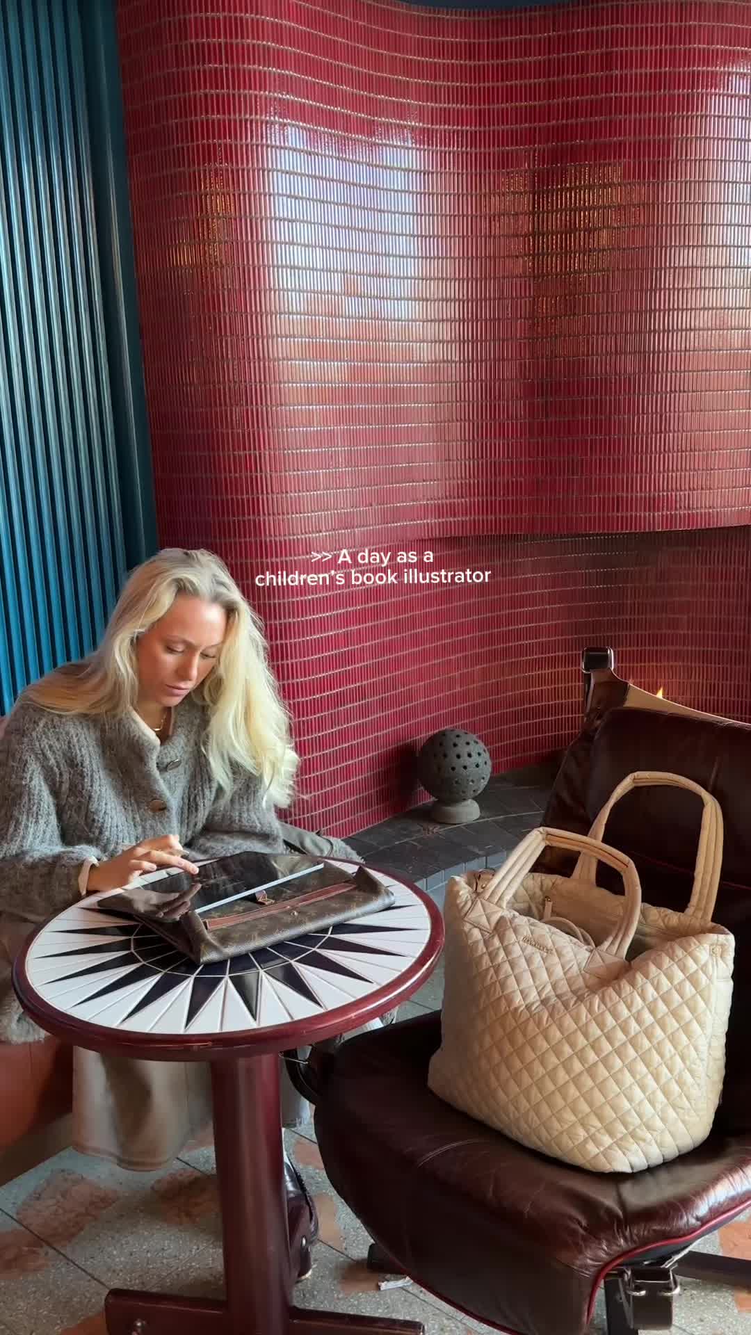 TikTok post by @alistrations_ for MZ Wallace. Caption reads: [...] an illustrator and weekend away with @MZ....