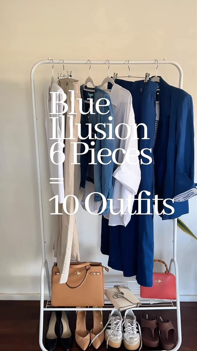 Instagram post by @fashionista_in_suburbia for Blue Illusion. Caption reads: [...] chic and less stress. And these Blue....