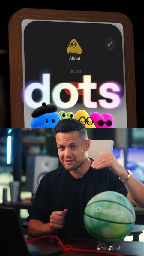 Instagram post by @rpn for ChatGPT. Caption reads: Big news for @ChatGPT! OpenAI just launched dots,....