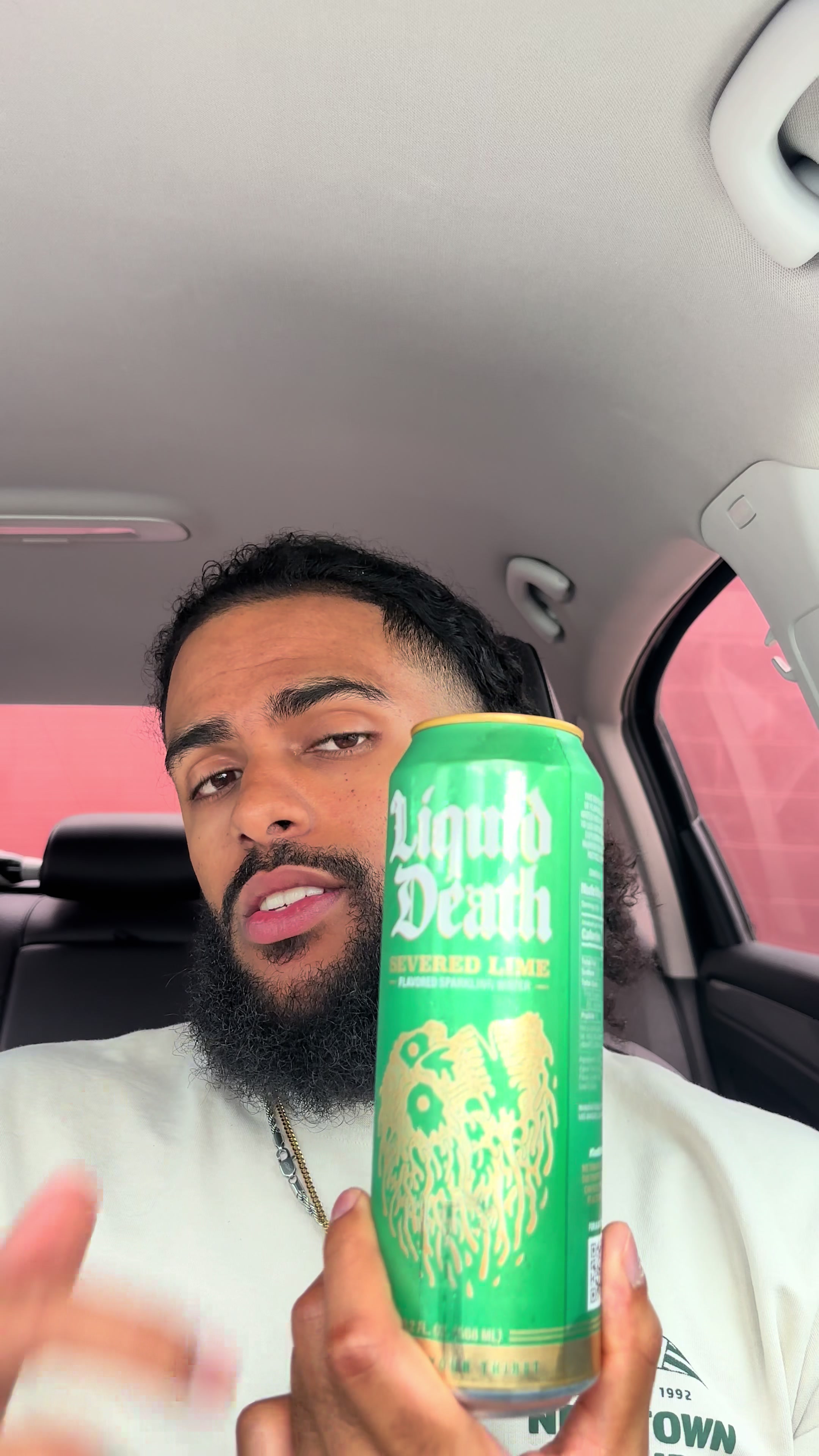 TikTok post by @m_wesly99 for Liquid Death. Caption reads: Yall wasn’t gonna tell me ?? 😭 @Liquid Death #fyp.