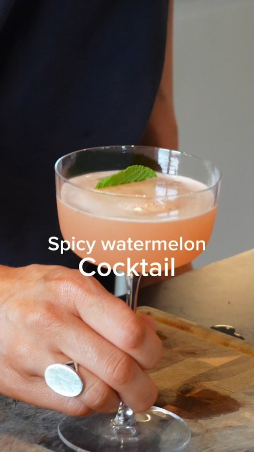 Instagram post by @cassiestokes for Aldi UK. Caption reads: AD - I film, she mixes watermelon cocktail

This....