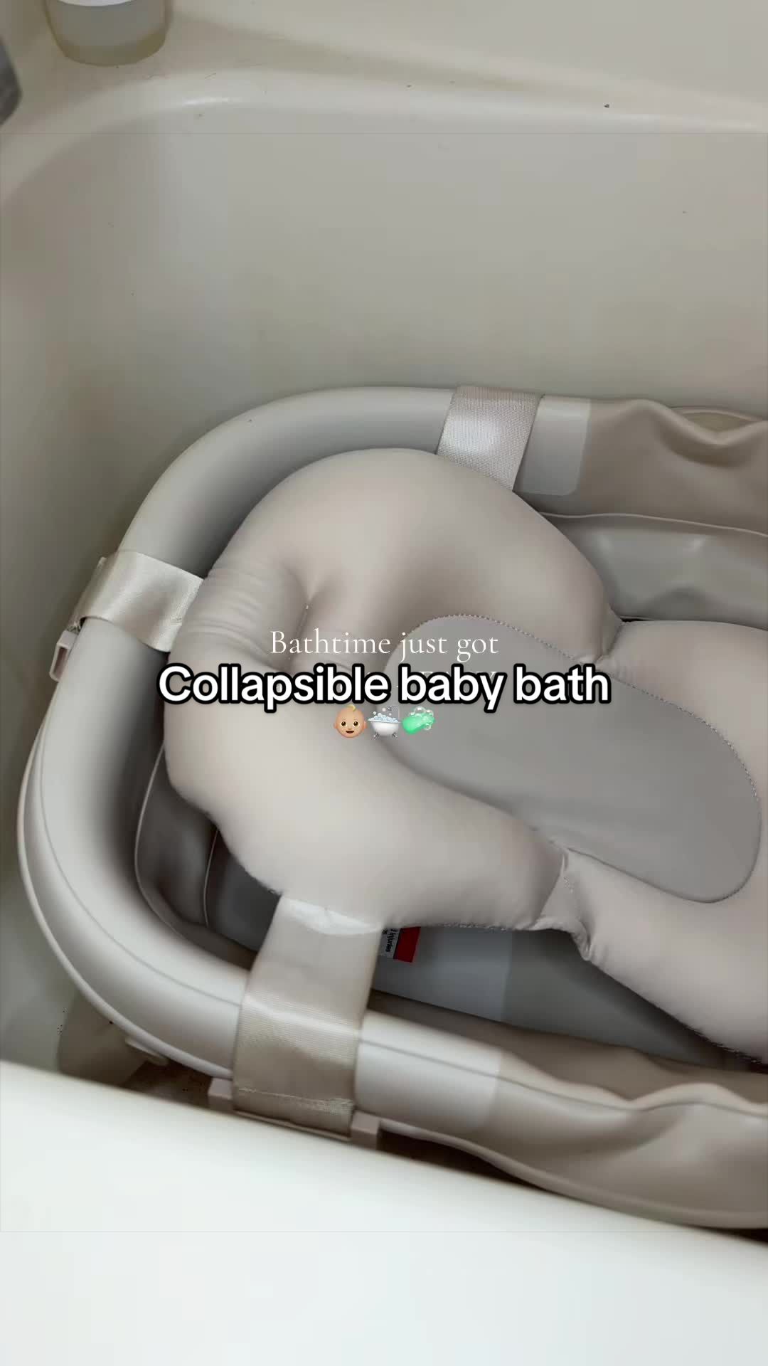 TikTok post by @tristaradomski for Jool Baby. Caption reads: [...] plug, built in thermometer 🛁🤎🧼 @Jool Baby....