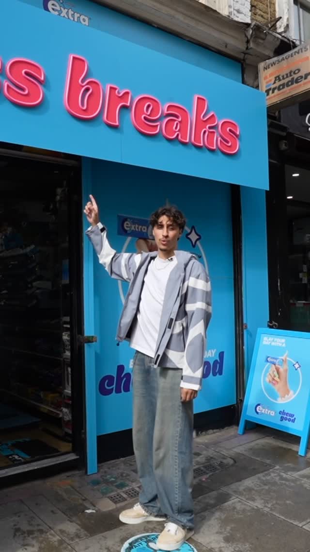 Instagram post by @ai.ssaoui for EXTRA Gum. Caption reads: #AD take a boss break with @extraofficialuk....