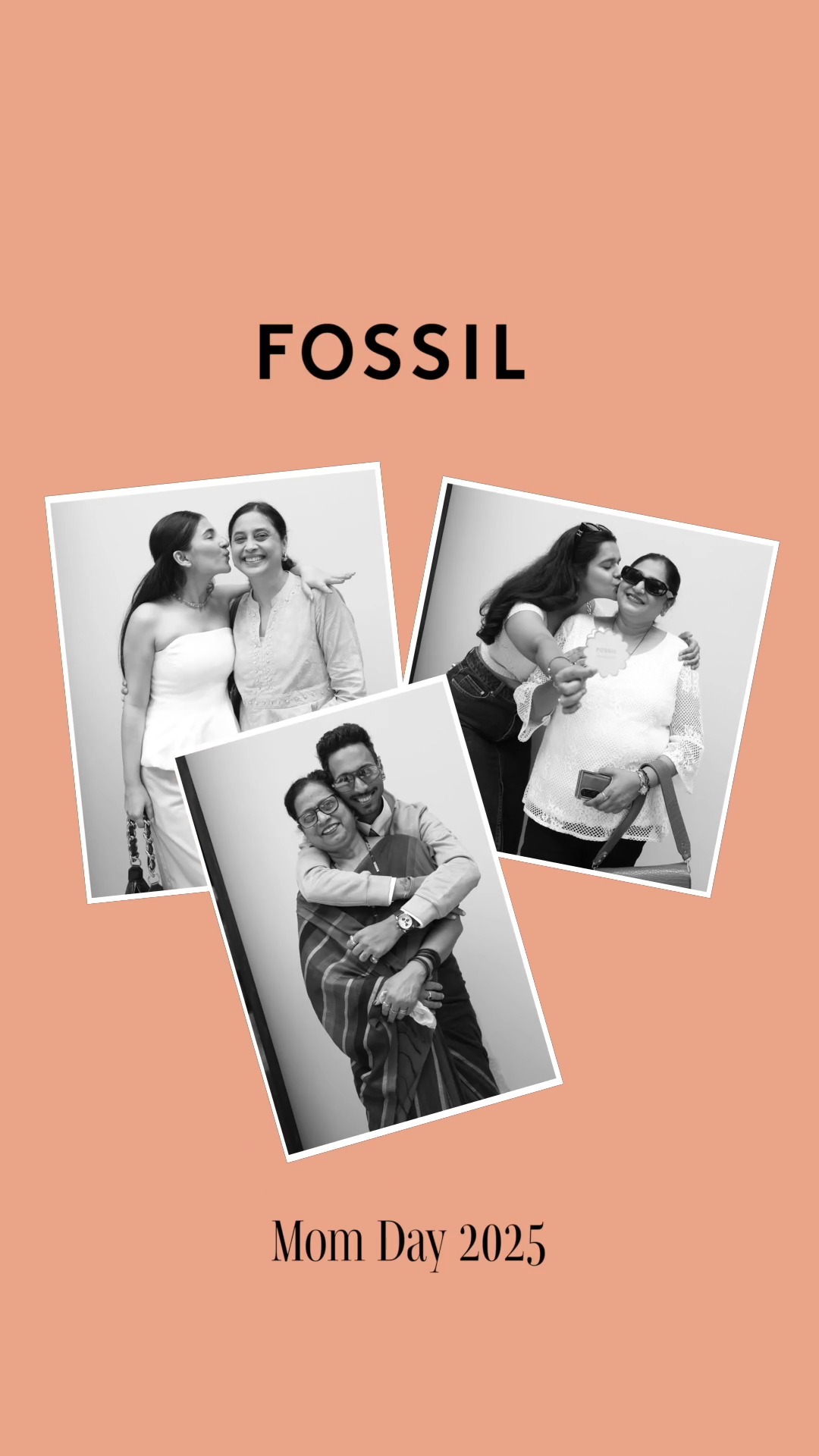 Instagram post by @afaqsdotcom for fossil. Caption reads: Fossil celebrates Mother’s Day 2025 with a sweet....