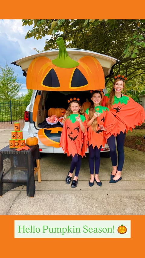 Instagram post by @rosiemaxhimer for Oriental Trading. Caption reads: [...] pumpkin-themed Trunk or Treat at....
