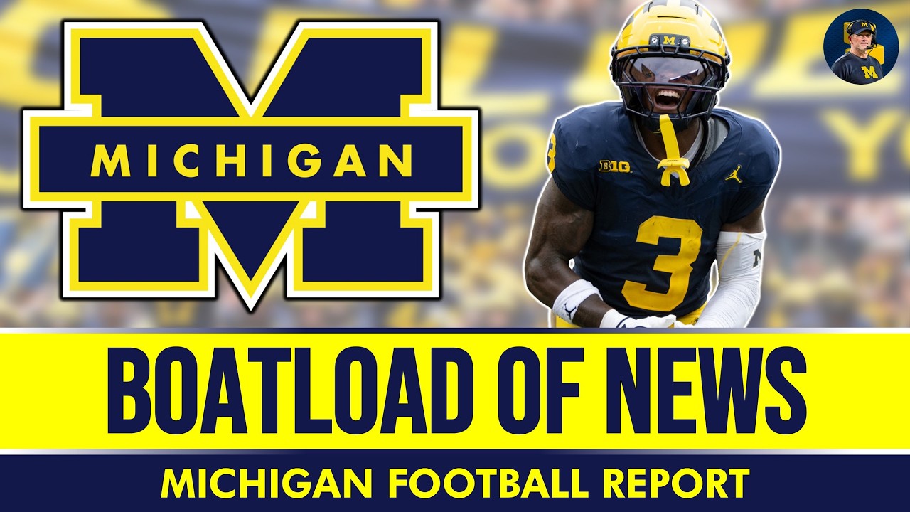 YouTube post by @MichiganTV for PrizePicks. Caption reads: [...] football YouTube video. Sign up for....