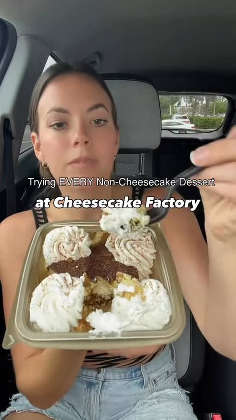 Instagram post by @eatdrinkandbemandy for The Cheesecake Factory. Caption reads: Turns out they have more than just cheesecake for....