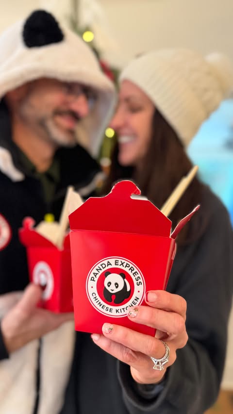 Instagram post by @cltfoodgirl for Panda Express. Caption reads: [...] home to the new drive-thru....