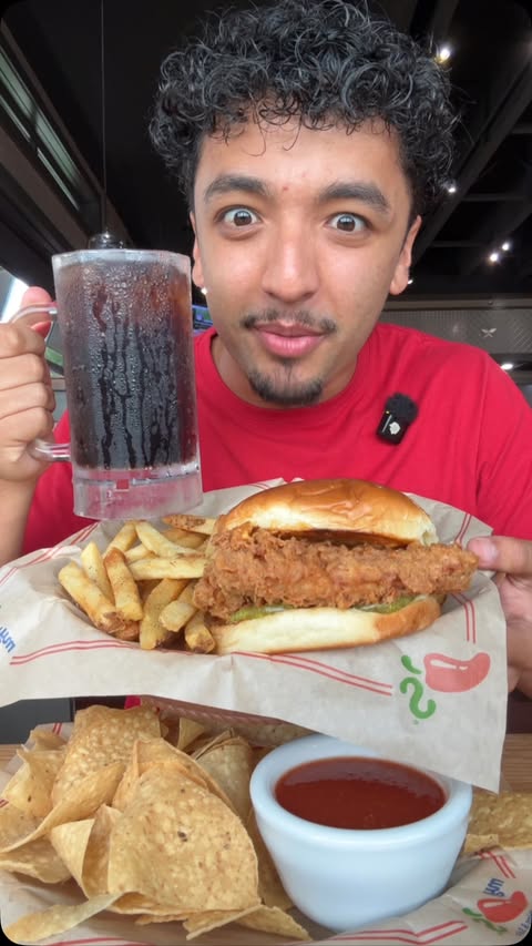 Instagram post by @omarthecritic for Chili's Grill & Bar. Caption reads: #ChilisPartner Run to your nearest Chili’s to get....