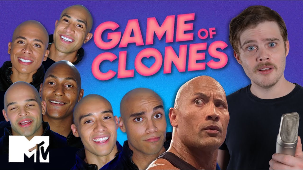 YouTube post by @billiam for Fabletics. Caption reads: MTV’s Game of Clones Is the Dumbest Dating Show....
