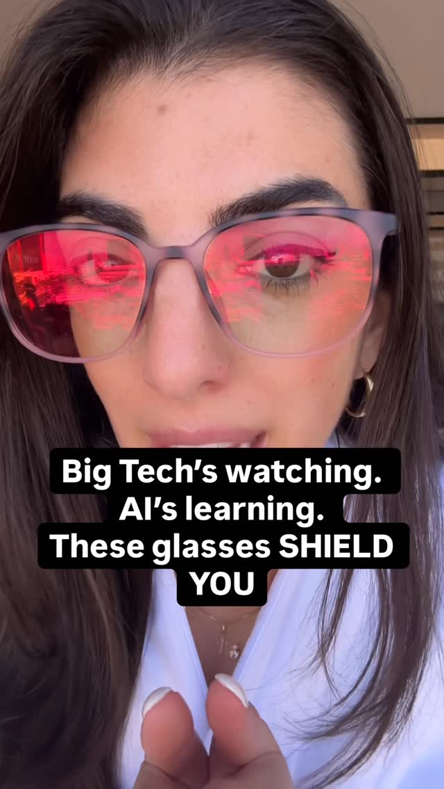 Instagram post by @cybersecuritygirl for Zenni. Caption reads: Big Tech’s watching. AI’s learning.
These glasses....