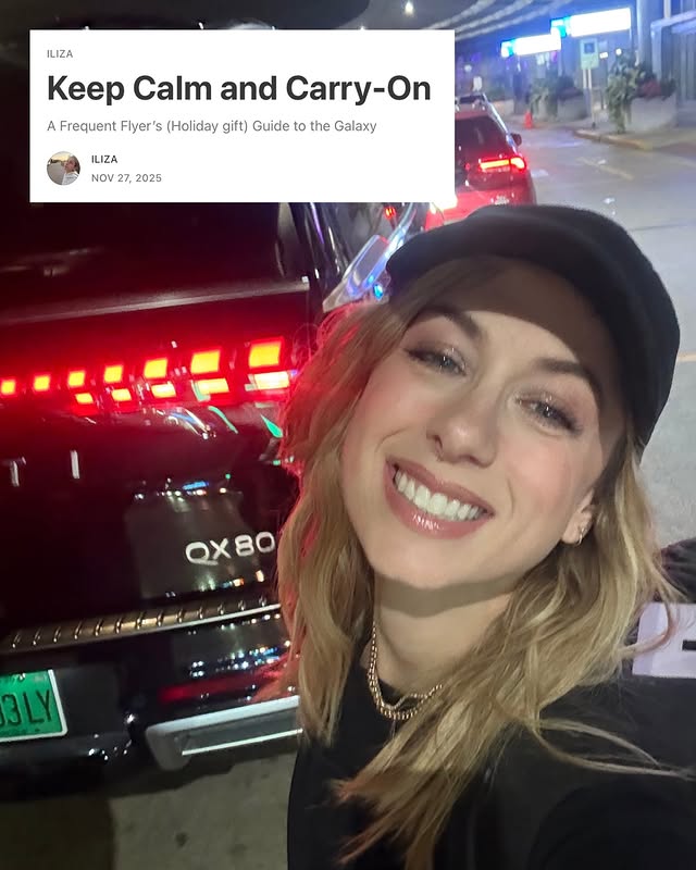 Instagram post by @ilizas for AFRM. Caption reads: INTRODUCING: Keep Calm and Carry-On: A Frequent....