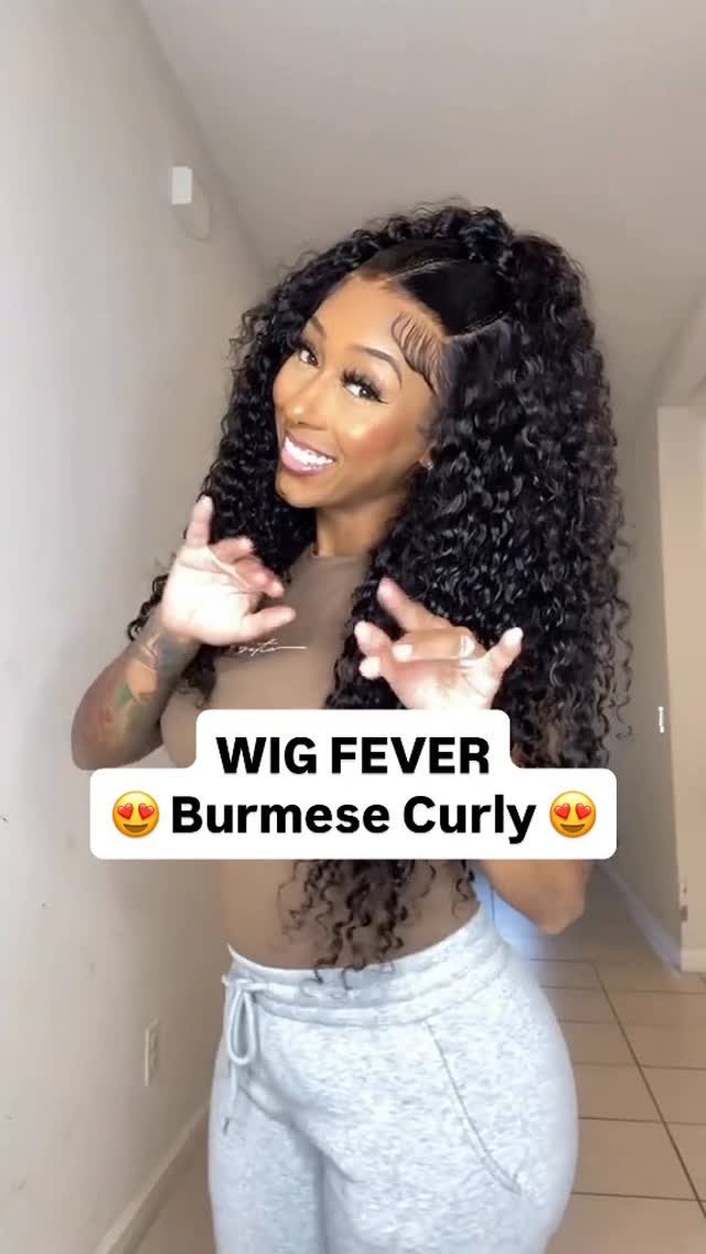 Instagram post by @iamwankaego for WigFever. Caption reads: This @wigfever Burmese Curly is giving exactly....