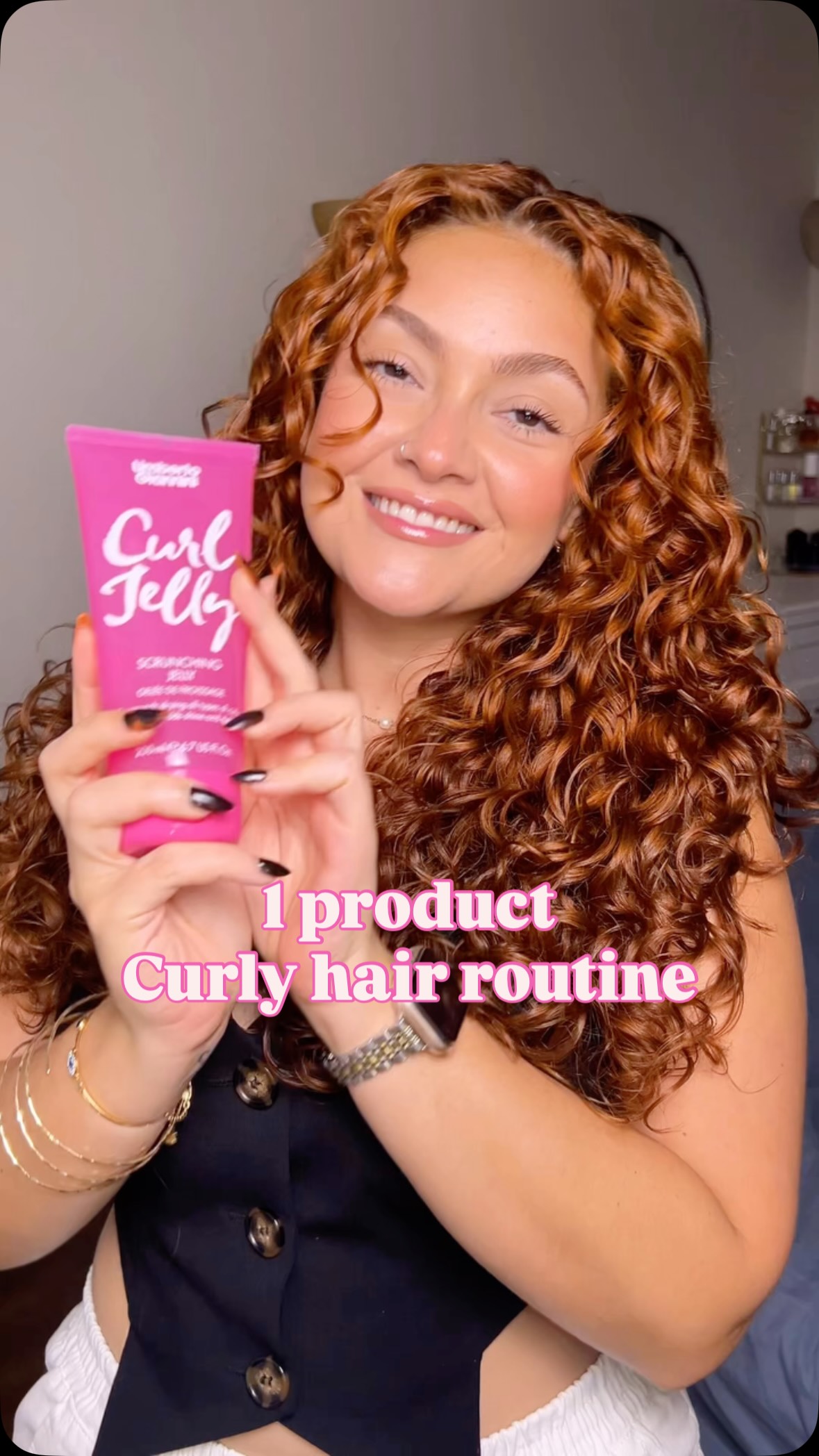 Instagram post by @itssendyy for UMBERTO GIANNINI. Caption reads: One product = perfect curls! ✨ Curlfriend I used....