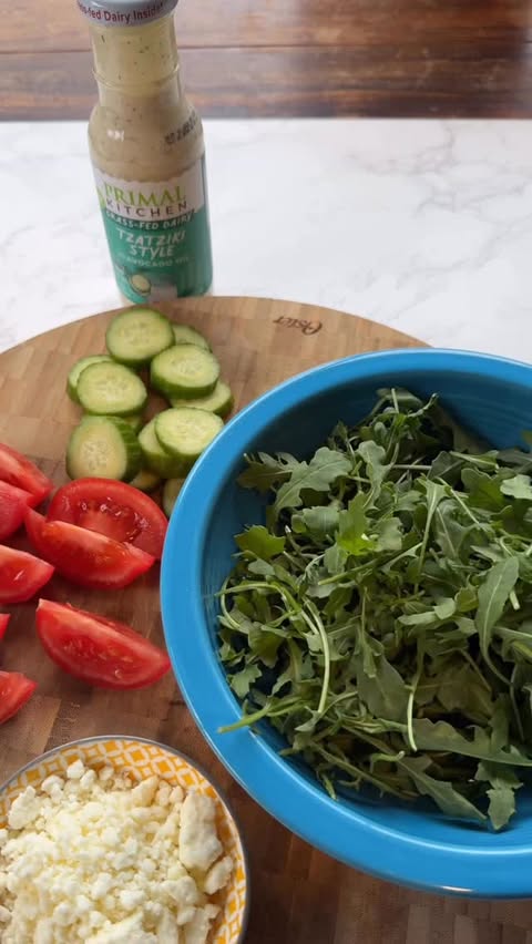 Instagram post by @whosagoodlizard for Primal Kitchen. Caption reads: [...] most refreshing, crunchy salad with....