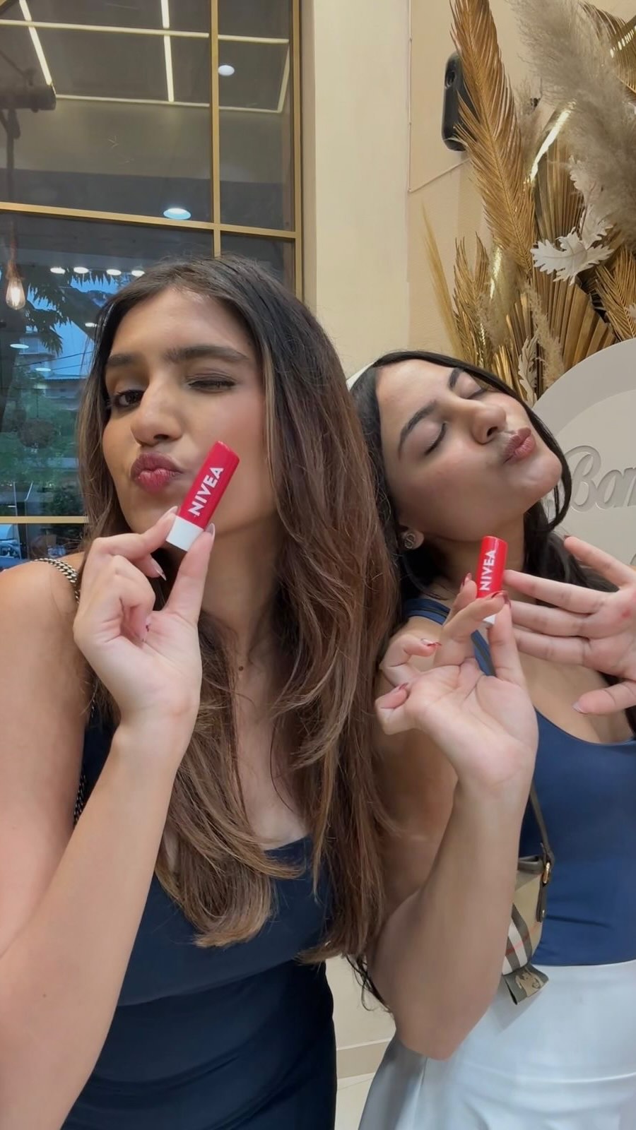 Instagram post by @tiyaslookbook for NIVEA India. Caption reads: bestie’s nail challenge: we get to choose each....