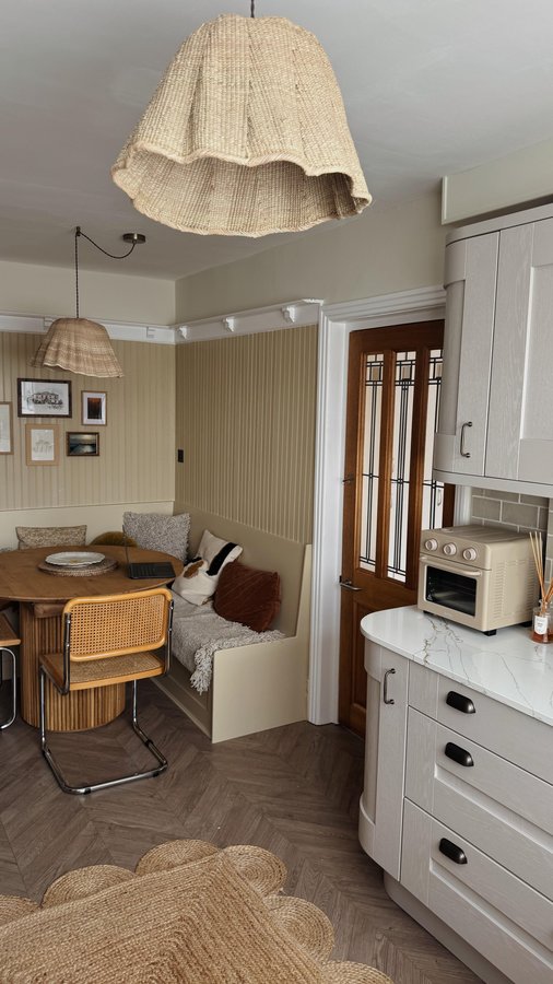 Instagram post by @rachael__keegan for Plank Hardware. Caption reads: [...] to share our kitchen refresh with....