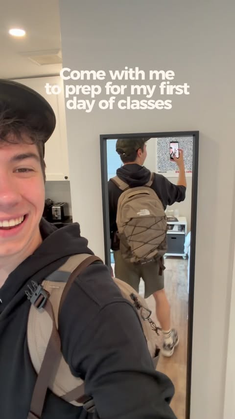 Instagram post by @atticus.phoenix for The North Face. Caption reads: Getting ready for back to school with....