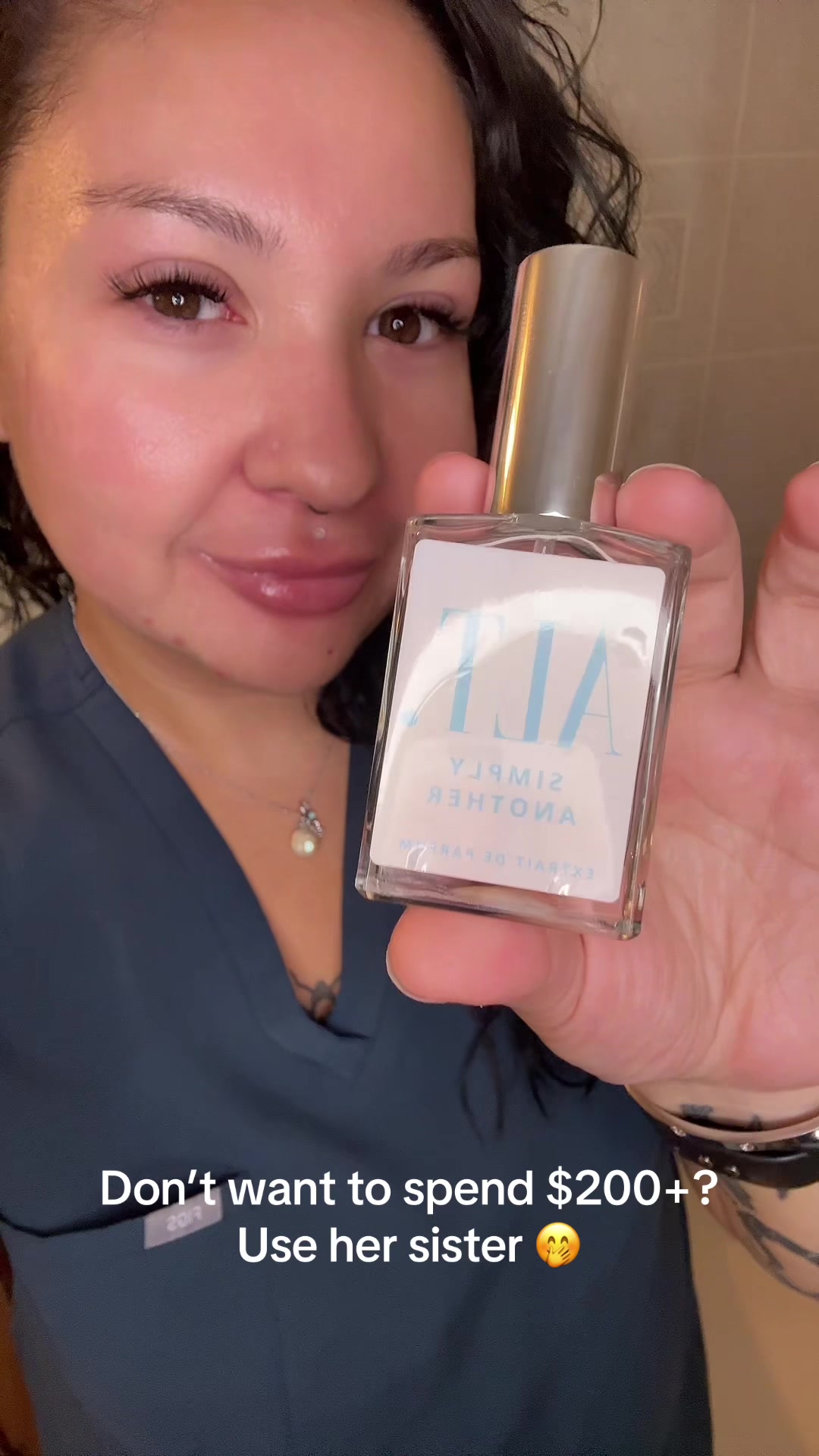 TikTok post by @thatbrittchick for ALT. Fragrances. Caption reads: [...] that smells identical? Thank you @ALT.....