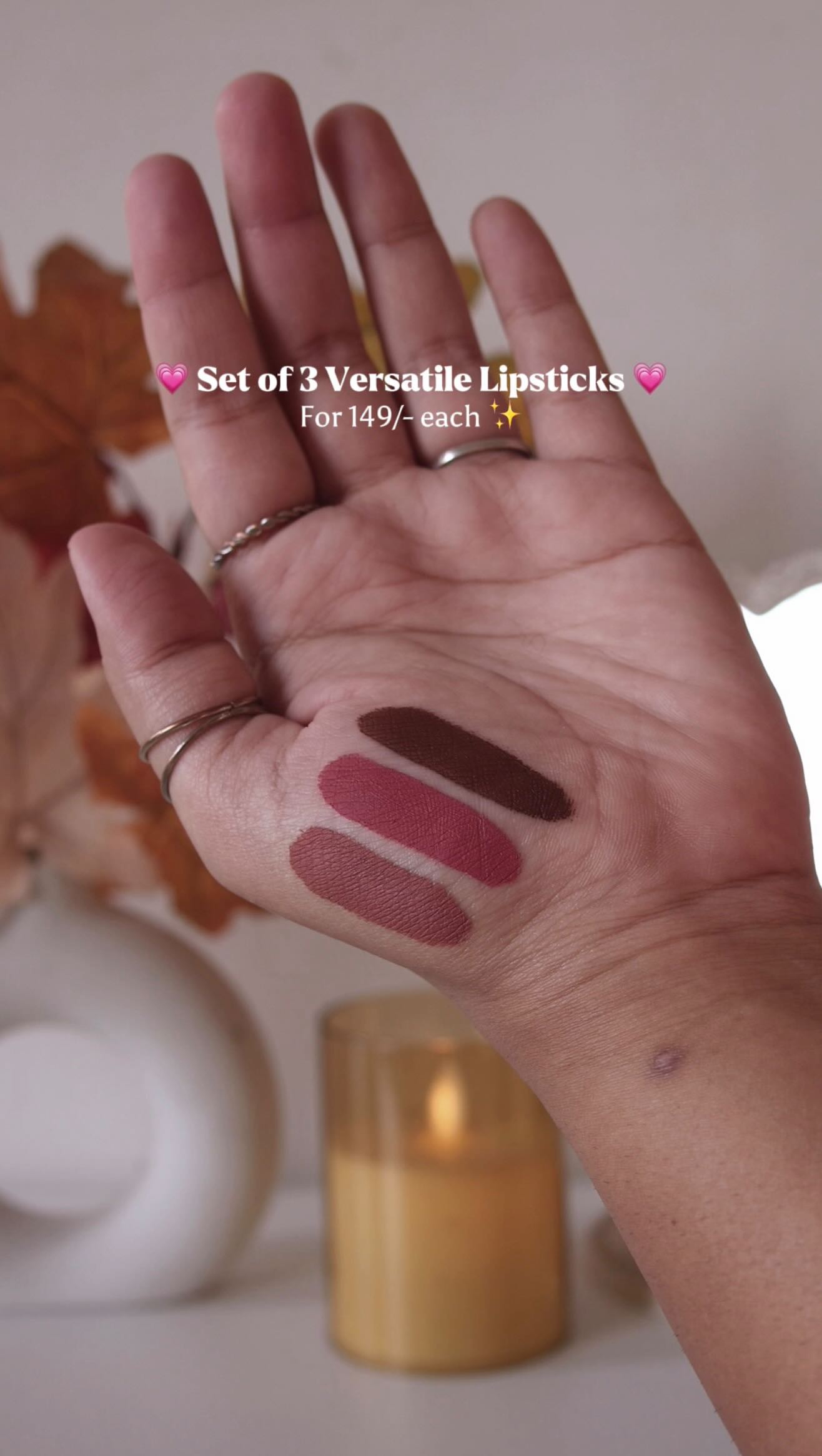 Instagram post by @shreeyarg for MARS Cosmetics. Caption reads: Get the set for 424/- now! 🫶🏻 Comment “DM” to....