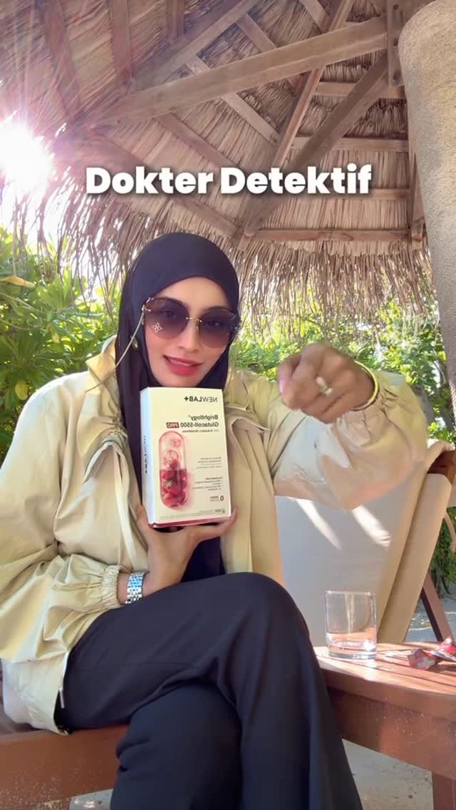 Instagram post by @dokterdetektifreal for Newlab. Caption reads: Collagen itu bgs bgt yah gaes utk kesehatan kulit....