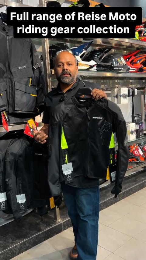 Instagram post by @motoblazer.in for Reise Moto. Caption reads: Exploring another awesome riding gear destination....