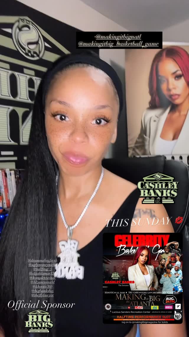 Instagram post by @cashleybanks_boss for Rapstar Energy. Caption reads: It’s official ‼️ Cashley Banks #TheInvestor is a....