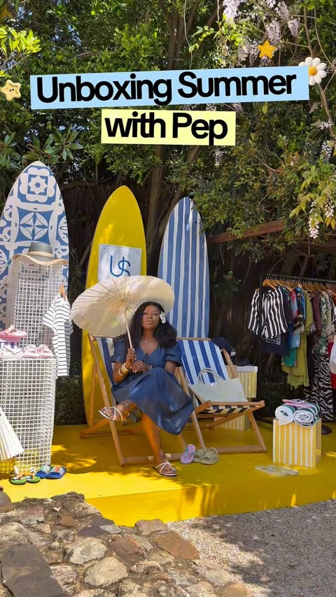 Instagram post by @mamello_golele for PEP. Caption reads: Unboxing summer, the PEP way ☀️🏡 Good food,....
