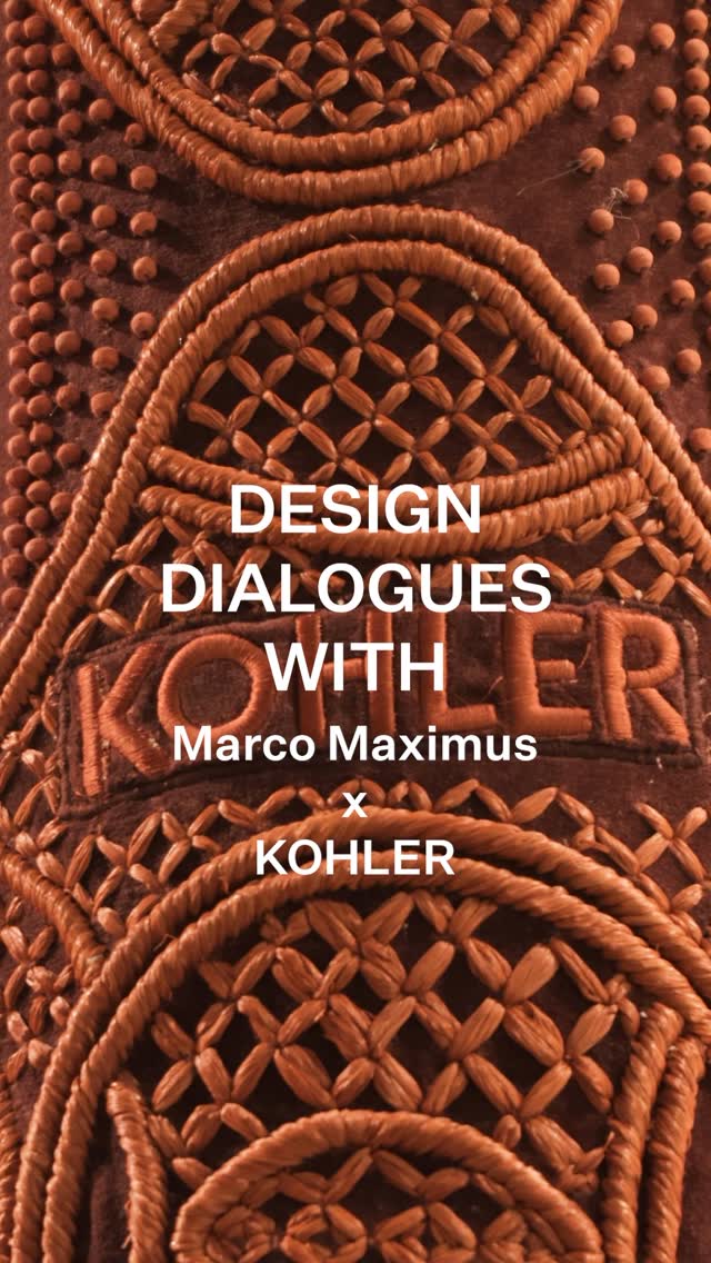 Instagram post by @marcomaximus for KOHLER. Caption reads: We speak to @marcomaximus at the KOHLER....