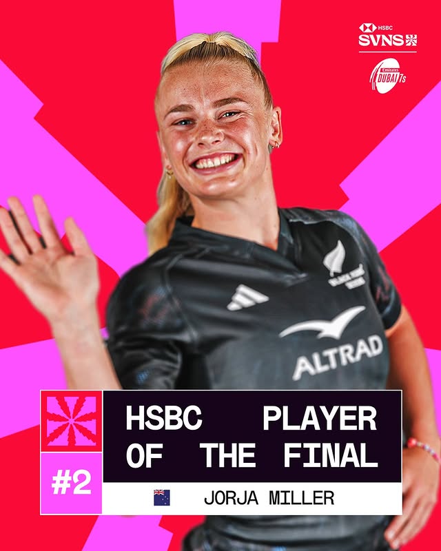 Instagram post by @jorjamillerrrr for HSBC. Caption reads: [...] performance in the final secured the....