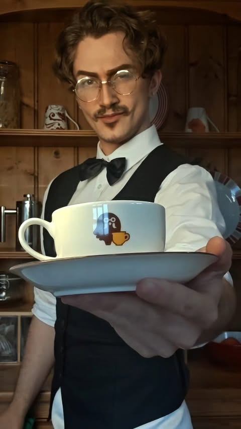 Instagram post by @ronnieaintavampire for Nintendo. Caption reads: [...] #cosplay #brewsteranimalcrossing @nintendouk.