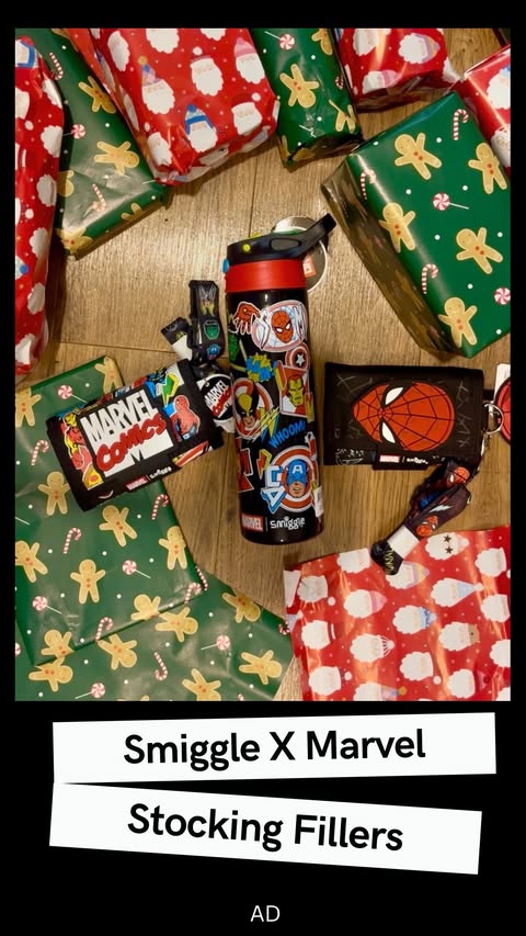 Instagram post by @our.daycation.life for Marvel. Caption reads: [...] some presents with me!
@smiggle_uk and....