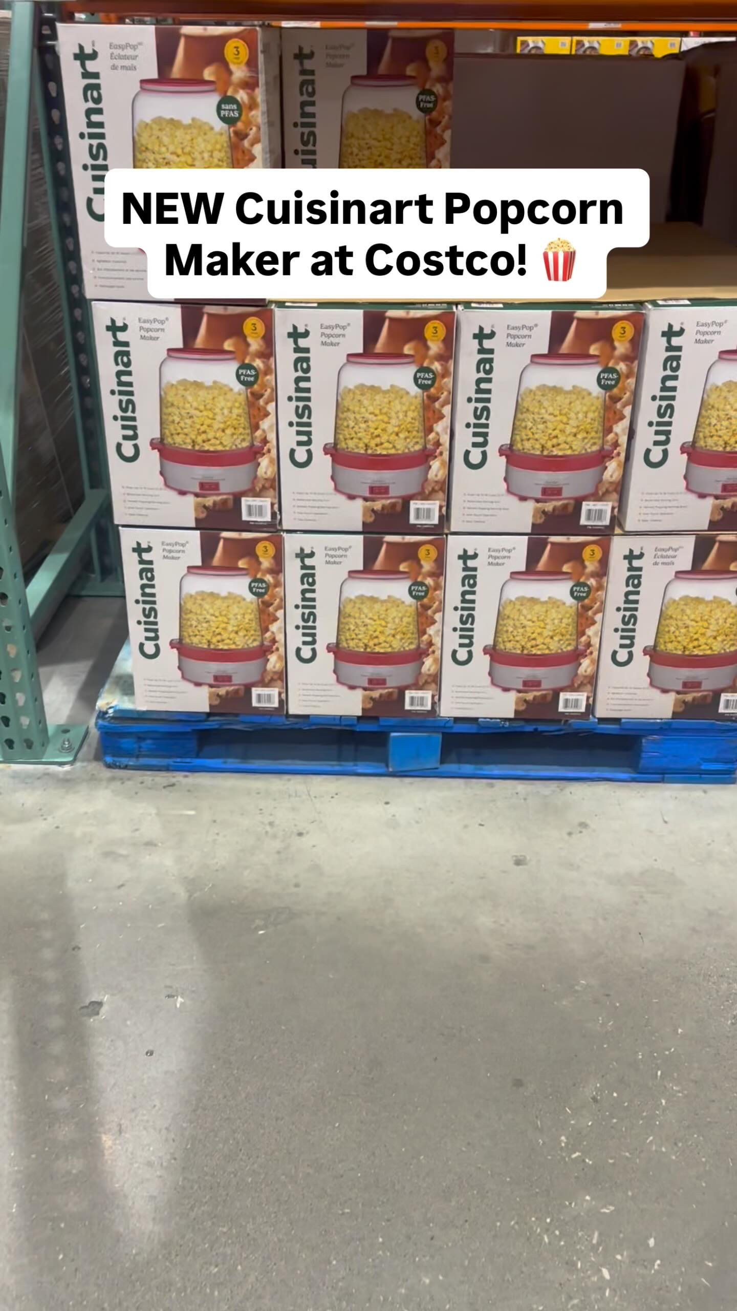 Instagram post by @costcofindsca for Cuisinart. Caption reads: NEW Cuisinart Popcorn Maker at Costco! 🍿 Super....