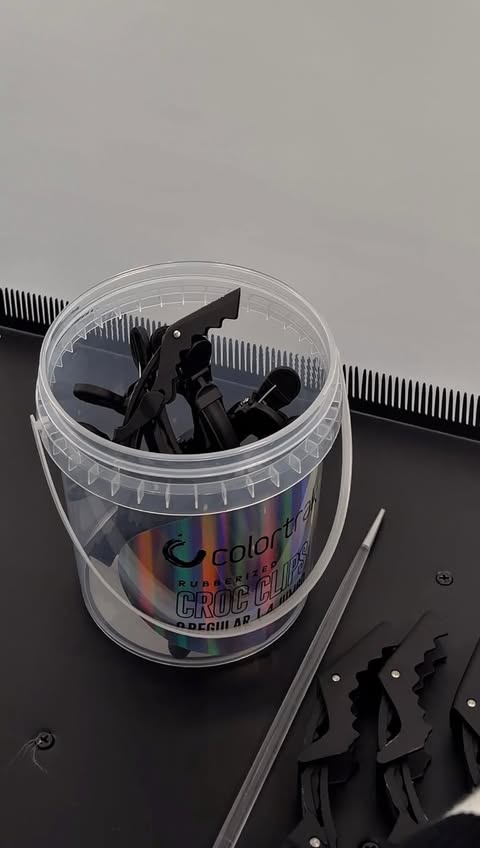Instagram post by @thesavvytouch for COLORTRAK. Caption reads: [...] clips… especially these #curlyhair....
