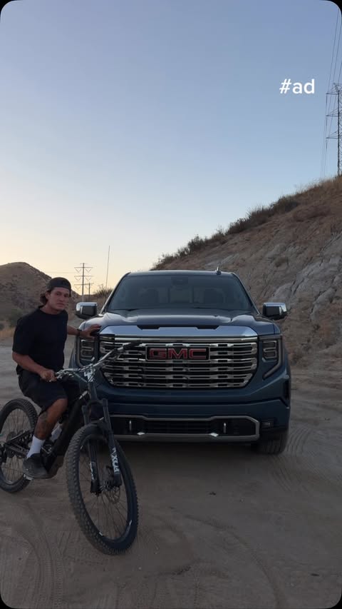 Instagram post by @petermolinaa for GMC. Caption reads: [...] ride to beat the heat, teamed up with @gmc....