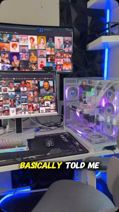 Instagram post by @kamahley for Opera. Caption reads: [...] gaming setup has 0 aura 😔 download the....