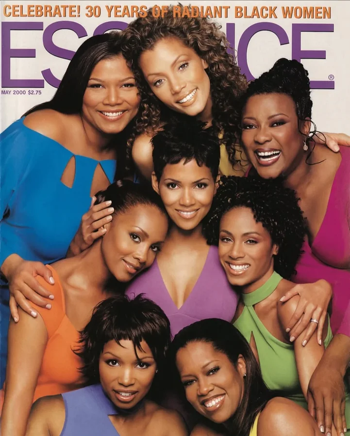 Instagram post by @halleberry_fansclub for ESSENCE. Caption reads: The best selling ESSENCE cover of all-time....