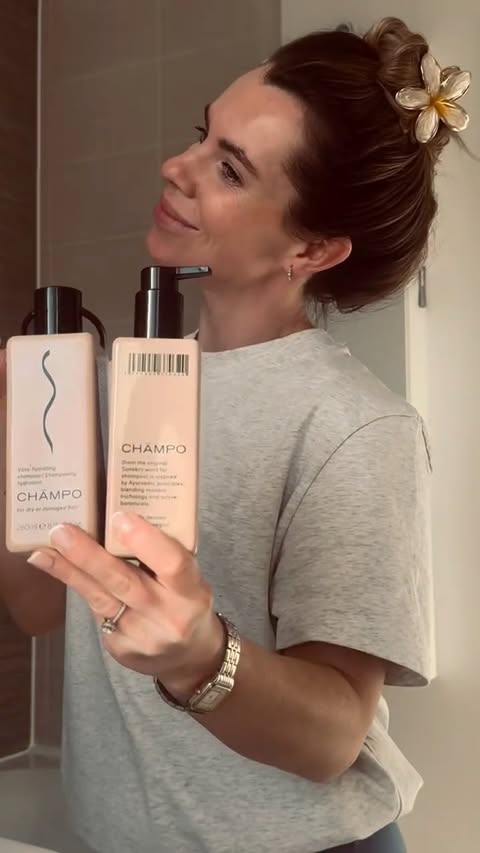 Instagram post by @this.mama.life_ for Chāmpo Haircare. Caption reads: POV: my hair is finally healing 💁🏼‍♀️✨ After....