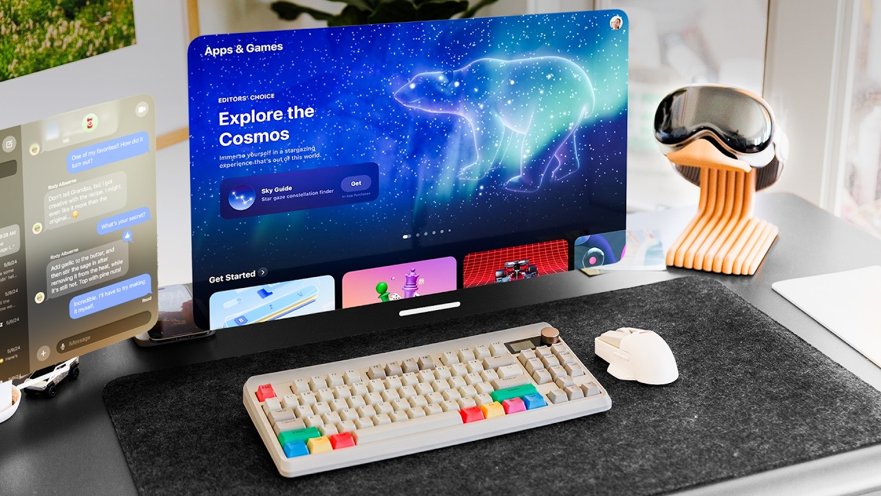 YouTube post by @mattgonzalez for Autonomous. Caption reads: I Deleted My Monitor for Apple Vision Pro.