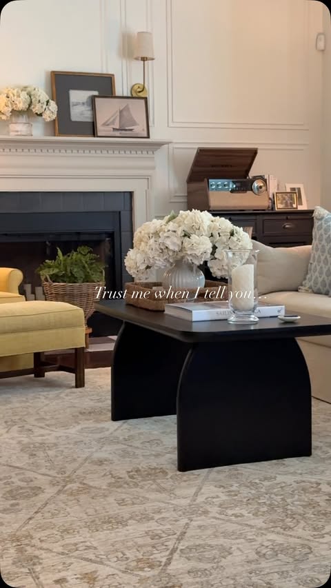 Instagram post by @brookemetrohome for Loloi. Caption reads: [...] rug can change the whole room. And, this....