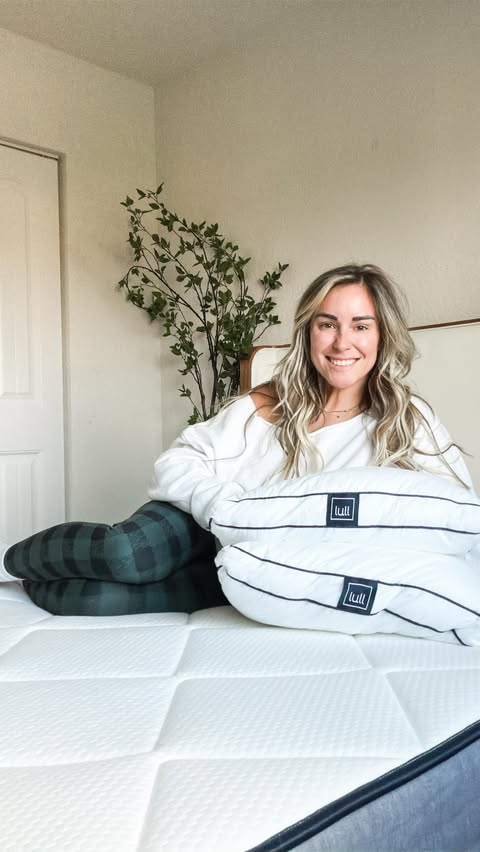 Instagram post by @careeohhlinee for Lull. Caption reads: [...] bed with a new frame, and choosing a....