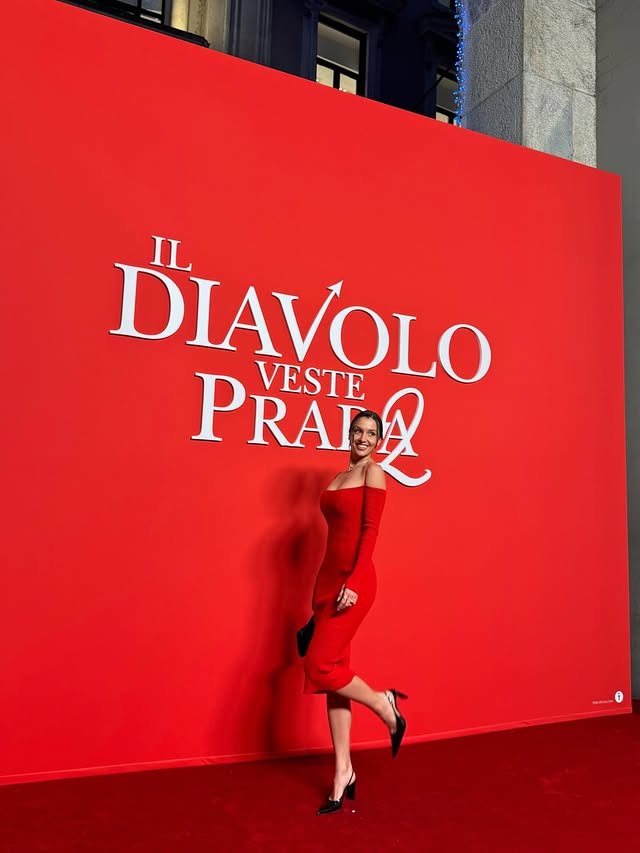 Instagram post by @kseniaprix for 20th Century Studios. Caption reads: Tonight at The Devil Wears Prada 2 premiere....