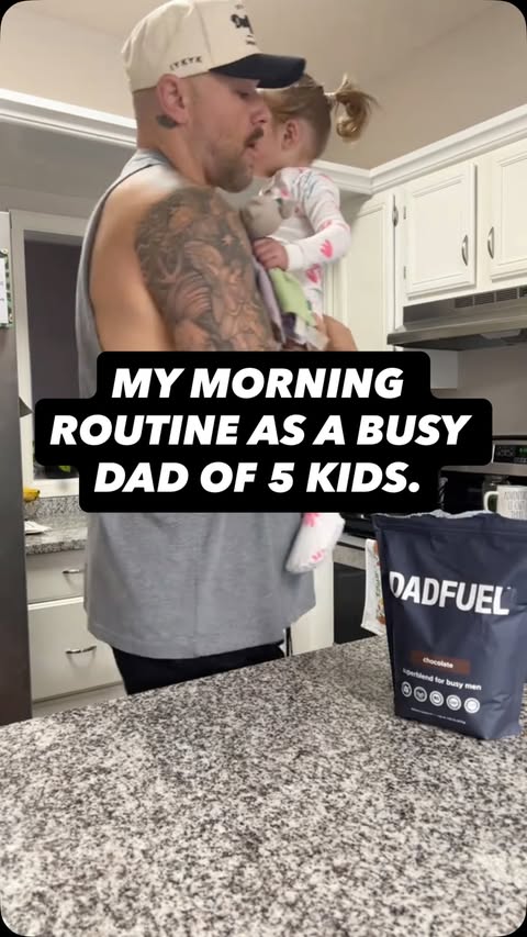 Instagram post by @brad__thedad.life for DADFUEL. Caption reads: [...] unpredictable— 5 kids guarantees that.....